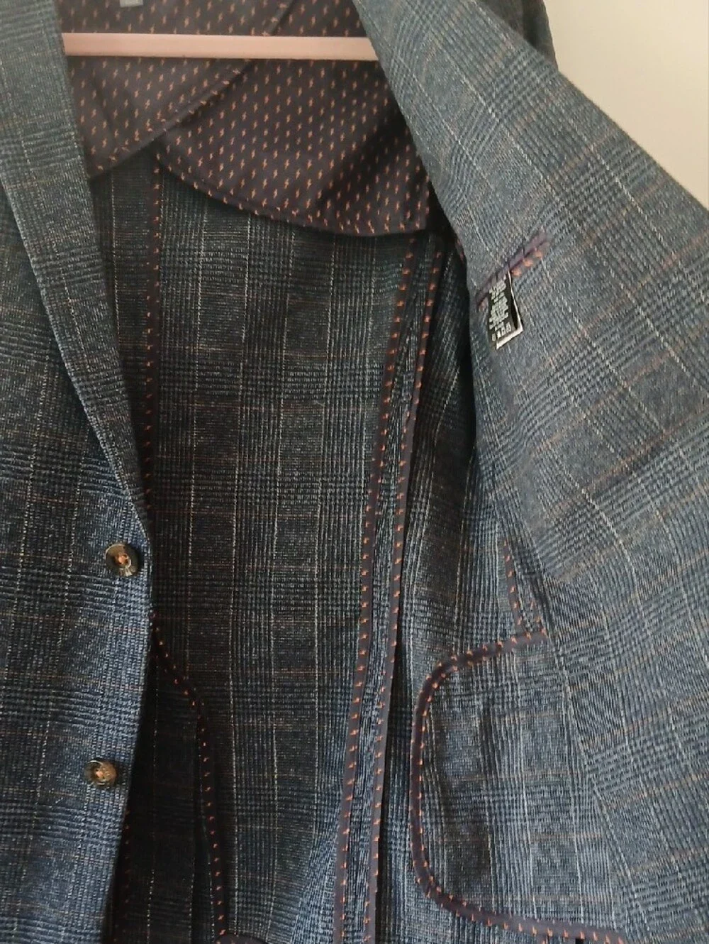 Appaman Navy & Gray Plaid Boys Size 16 Sport Coat Preppy